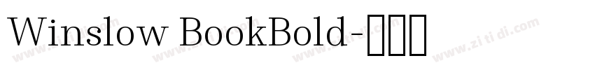 Winslow BookBold字体转换